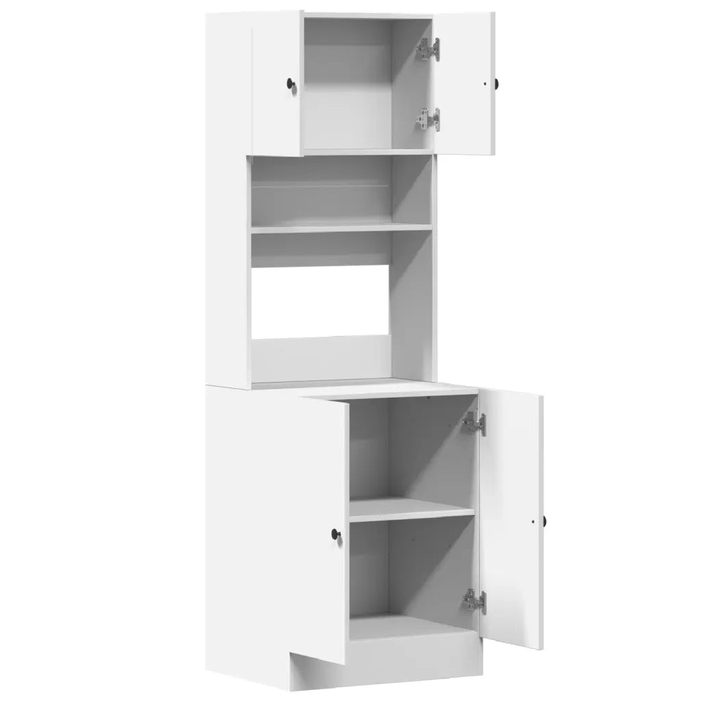 Mobile da cucina-Armadio da cucina Bianco 60x50x180 cm Legno Multistrato