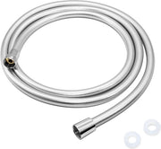 Serpentina per docce in PVC, 2 m, sostituzione universale, doccia a mano extra lunga, tubo con 2 anelli di fissaggio, anti-twist, resistente all'usura e alta pressione