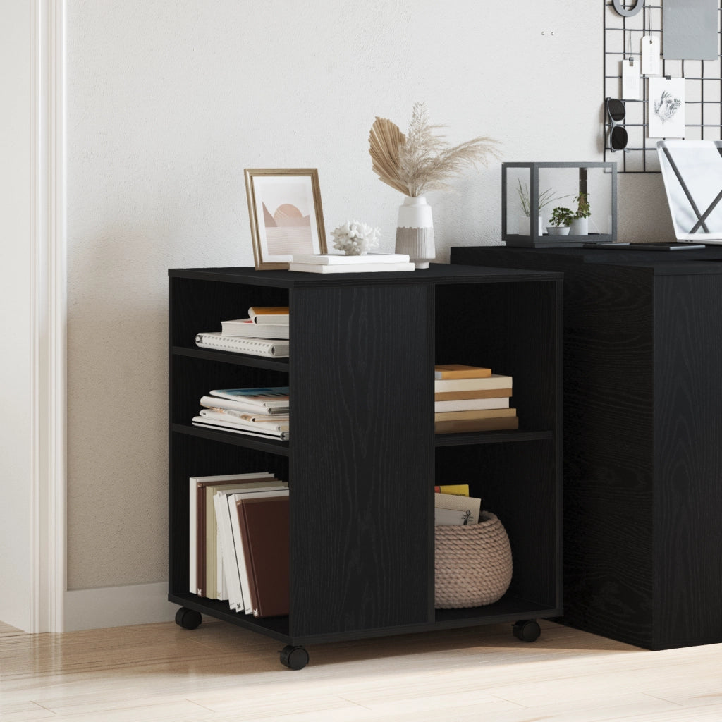 Armadio di Stoccaggio  Rovere Nero 60x53x72,5 cm Legno Ingegnerizzato