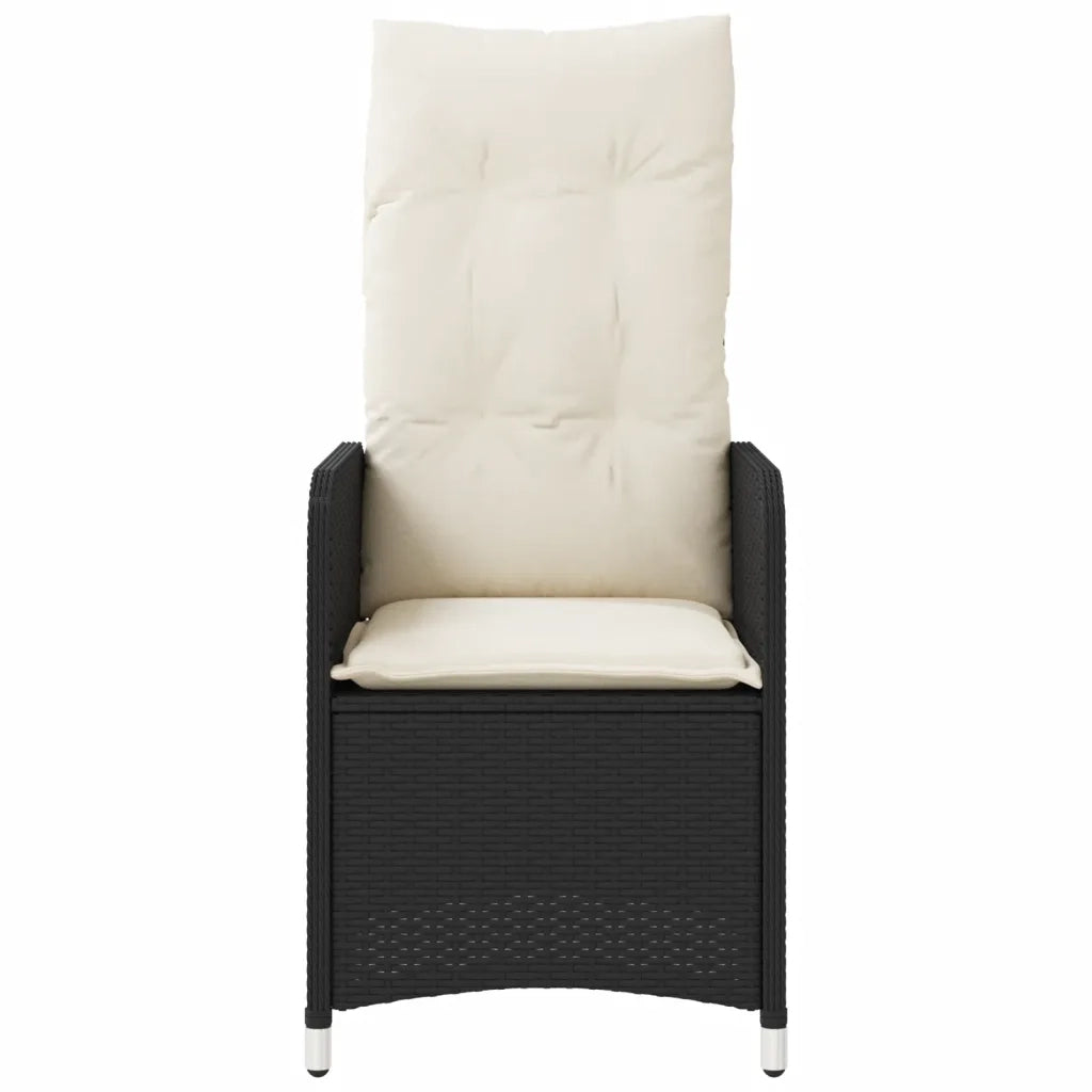 Sedie da Giardino Reclinabili 2 pz | Sedie da Esterno con Tavolo in Polyrattan