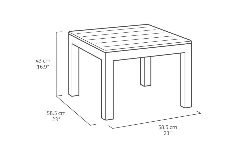 Keter Salottino Marie Lounge Set con Cuscini, Poltrone 65x63x74h Divano 113x65x74h Tavolino 58,5x58,5x43h Grafite