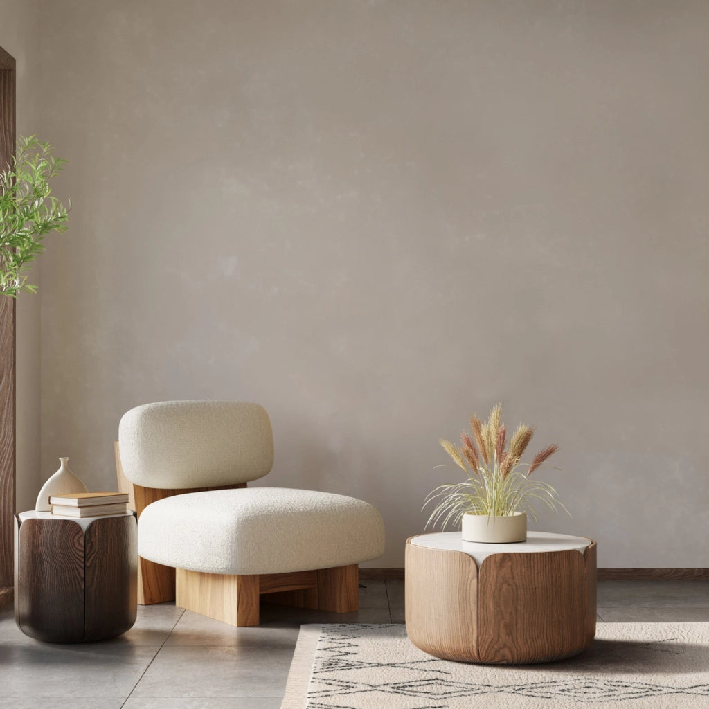 Tappeto Alena in cotone a pelo corto beige e nero