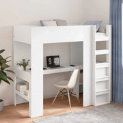 Struttura letto a castello con scrivania Bianco 80 x 200 cm