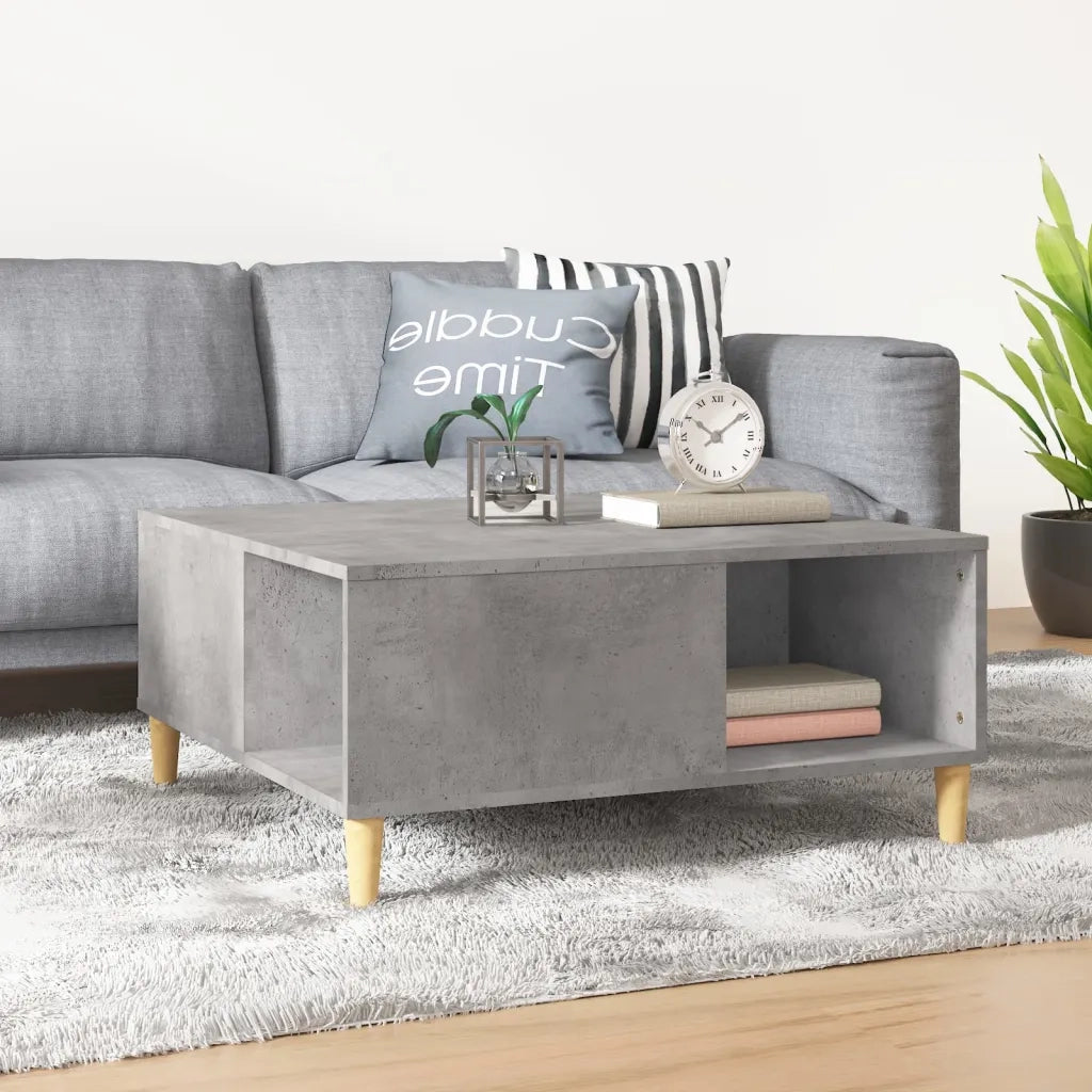 Tavolino salotto | Tavolino da caff¨¨ | Tavolino da Soggiorno Grigio Cemento 80x80x36,5 cm Legno Multistrato