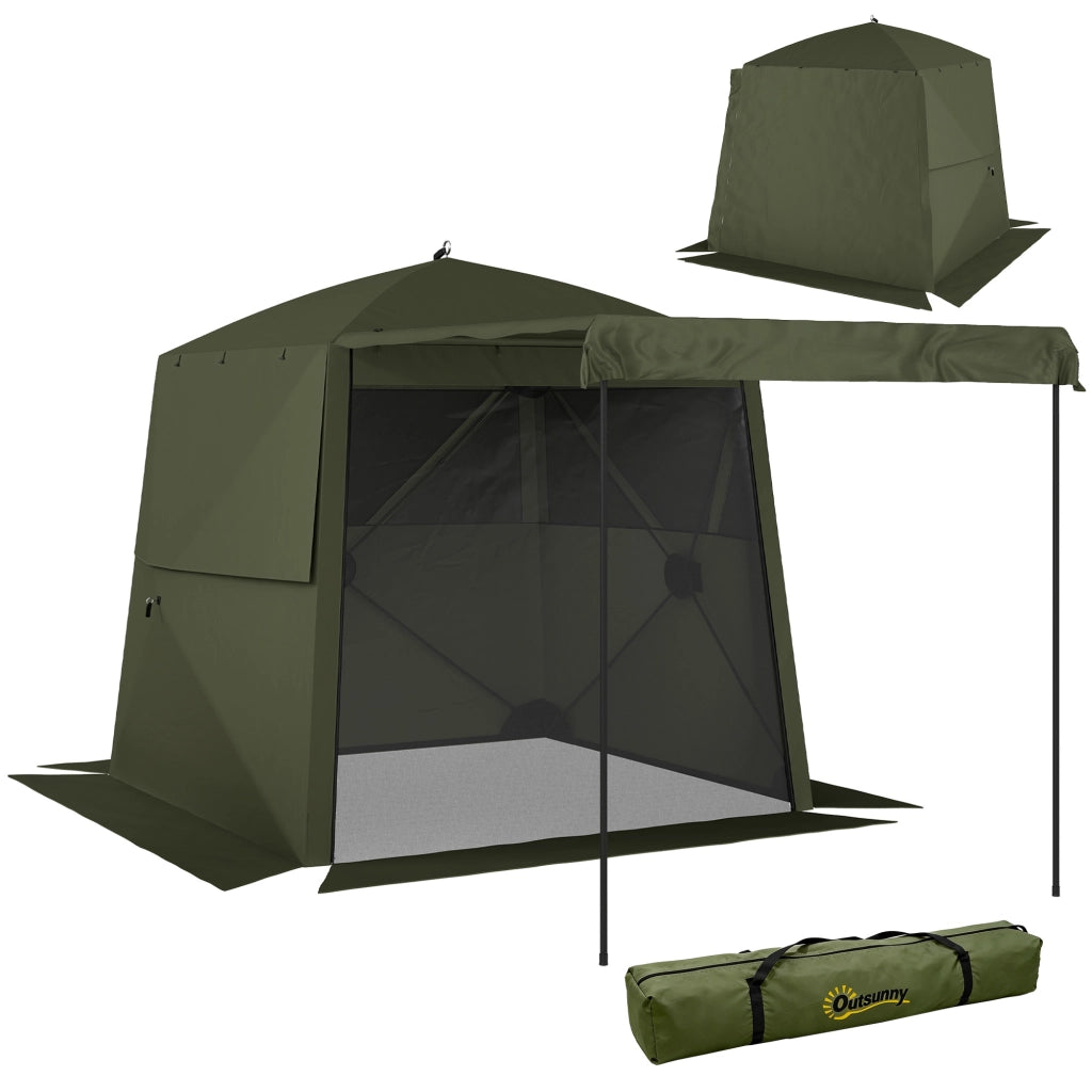 Gazebo 2x2m ¨C zephmum ¨C Impermeabile Resistente 4 Pannelli con Rete