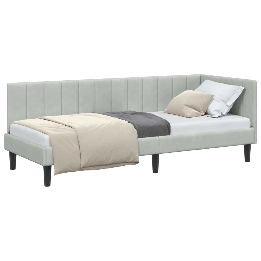 Cornice del letto ad angolo Grigio chiaro 80 cm x 200 cm 42016328