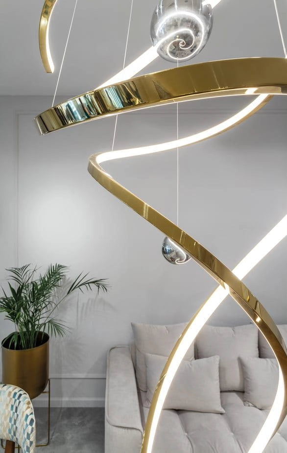Lampada a sospensione Ritz LED oro 100W 3000K Maxlight