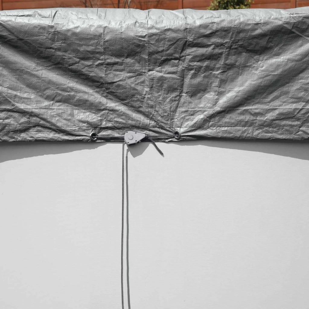 Bestway Copertura per piscina Ø6,71 m Rotondo Poliestere Grigio 42035729