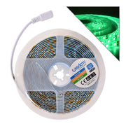 STRISCIA LED 12V VERDE AD ALTA LUMINOSITA' 60 LED/M GRADO DI PROTEZIONE IP65 - IDEALE PER INSTALLAZIONI VERSATILI E FACILE DA APPLICARE CON BIADESIVO 3M