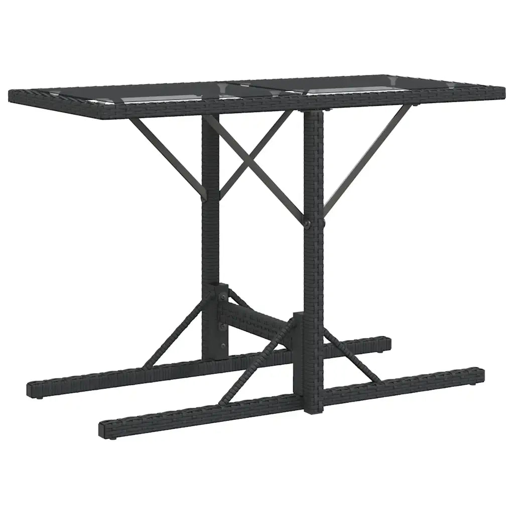 Set da Bistr¨° 3 pz | Set Salotto da Giardino con Cuscini Nero in Polyrattan