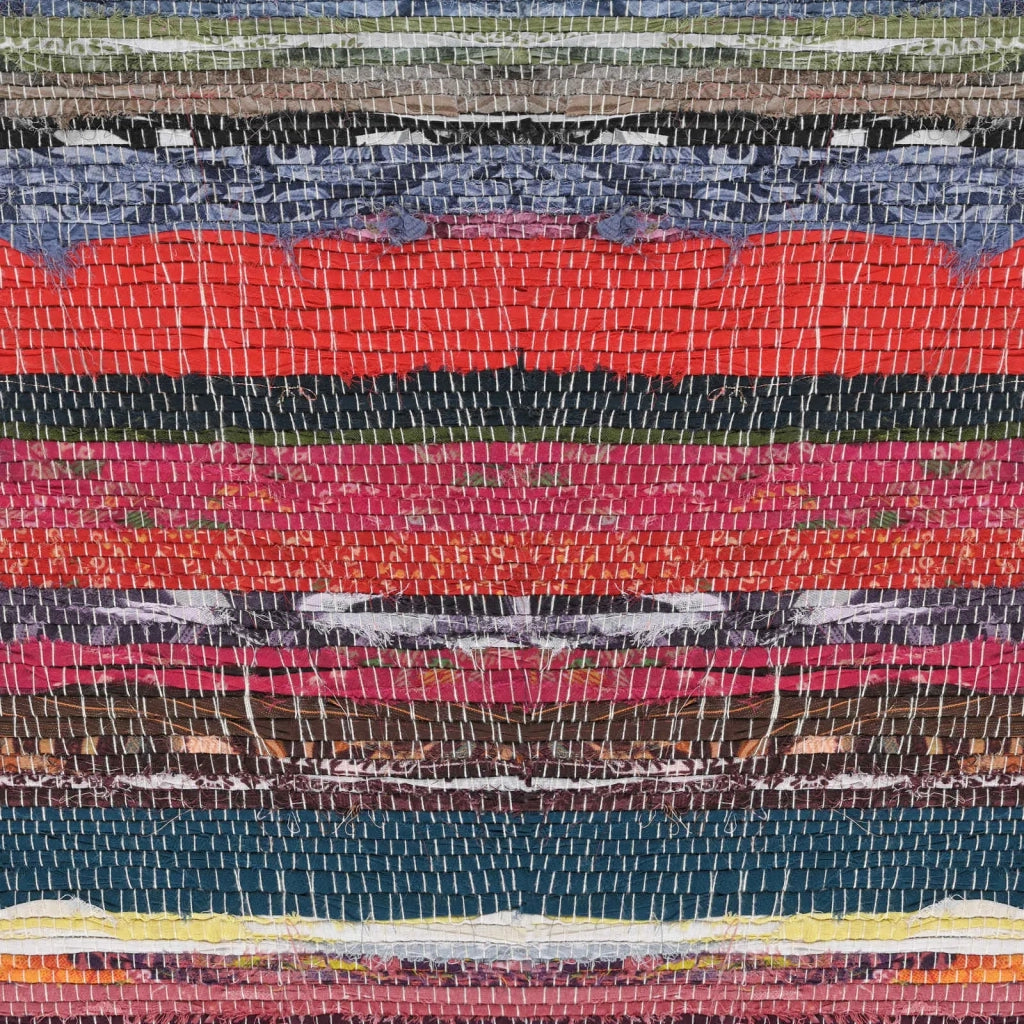 panca 60 x 30 x 45 cm Pelle Vera Multicolore 42042110