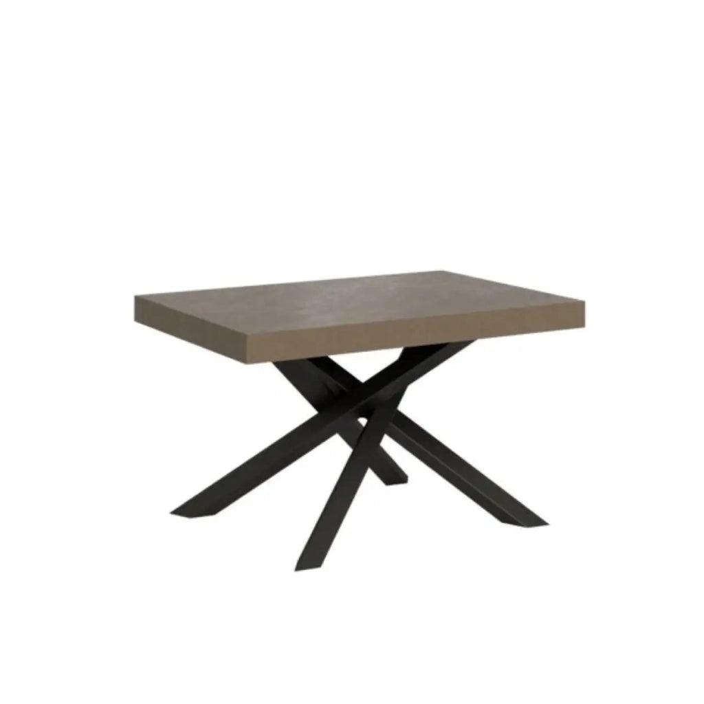 Tavolo allungabile 120/380x90 cm Volantis Premium tortora gambe antracite