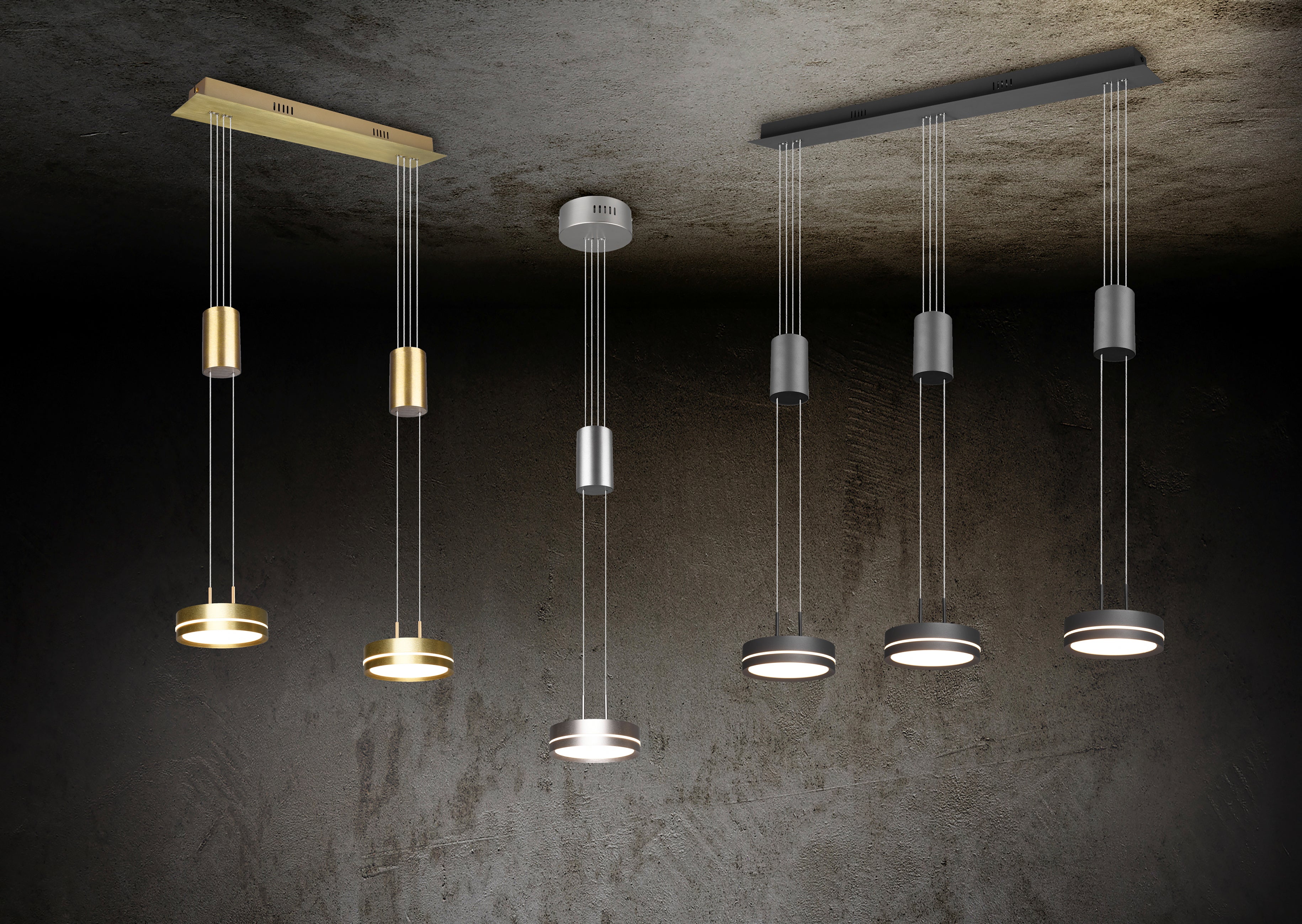 Faretto da Interno a led in Alluminio Ottone Satinato