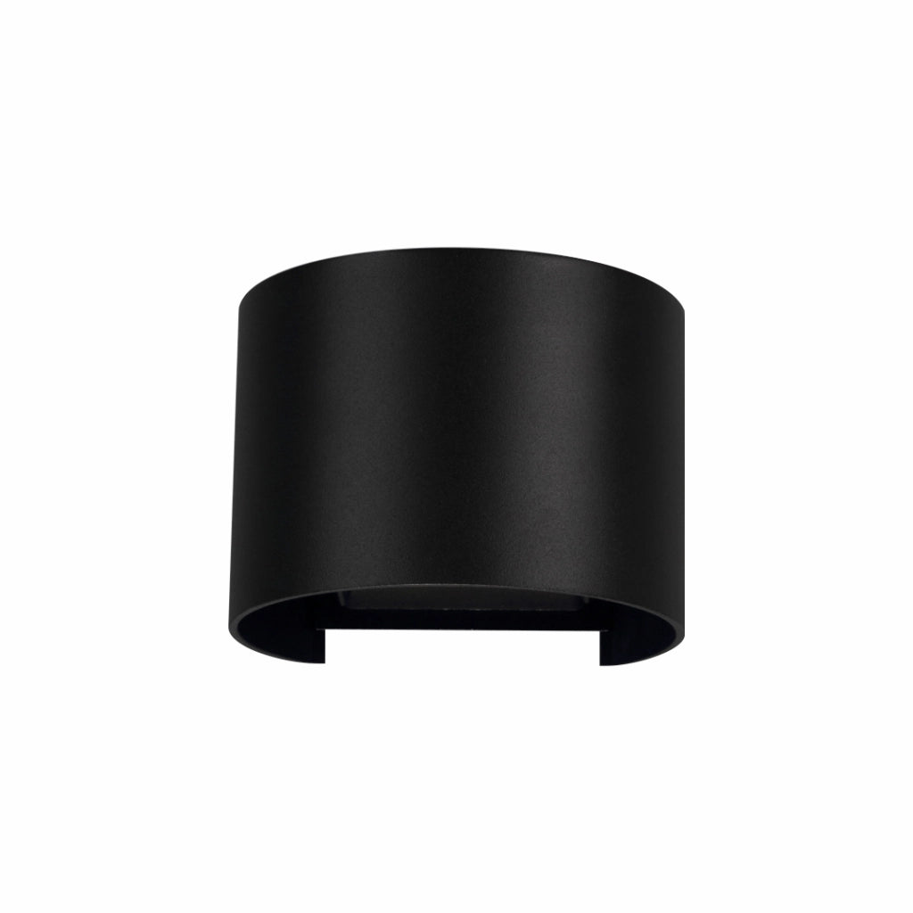 Lek Applique LED da Parete per Interni ed Esterni Serie Wall 6,8W Fascio Luce Regolabile 0-120 gradi Temperatura 4000K Finitura Nero Opaco IP54