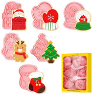 Set di stampi a forma di biscotto, 6 pezzi, per bambini, per fondant, biscotti e biscotti, (A)