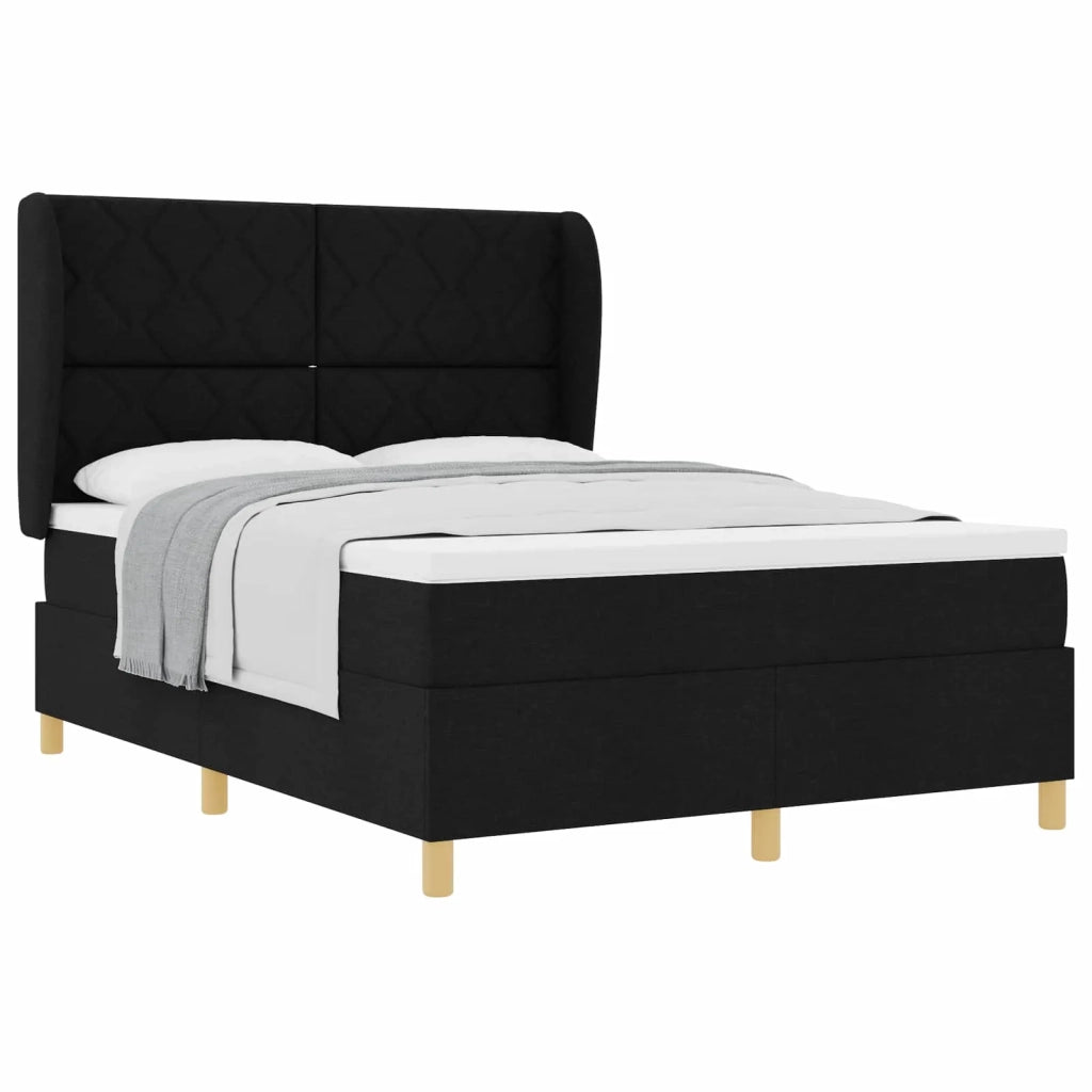 Letto con molle e materasso Grigio Scuro 90x190 cm Tessuto Nero 3340818