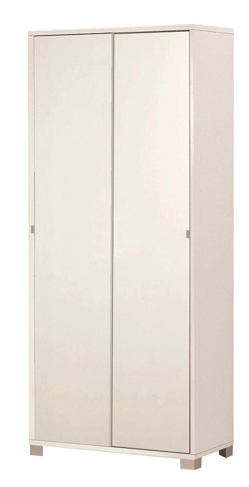 KIT ARMADIO 2 ANTE SCORREVOLI H190 L82 P41 Cm FINITURA BIANCO FRASSINATO SARMOG798k