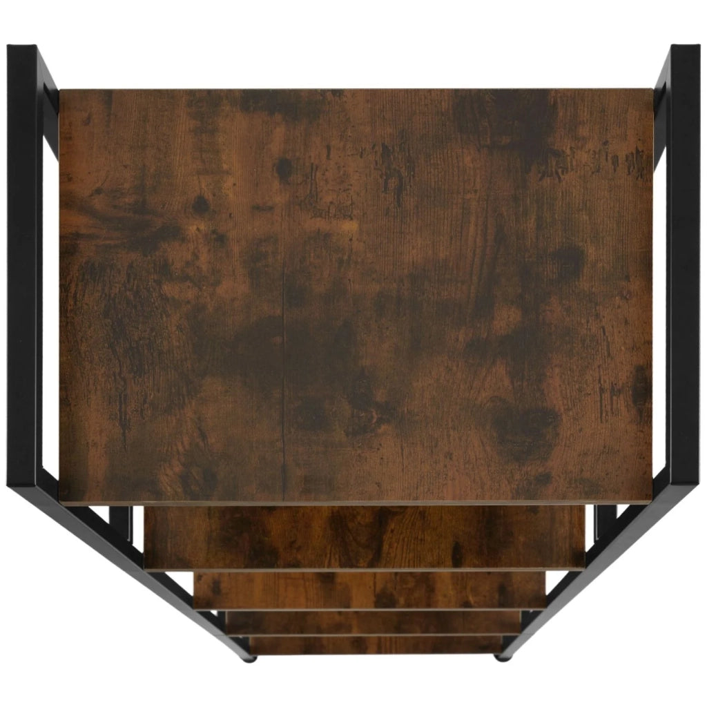 Libreria grande in stile industriale/vintage con 5 ripiani 151,5 cm marrone 08_0000575