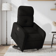 Poltrona Alzapersona Reclinabile Nera in Tessuto 3206797