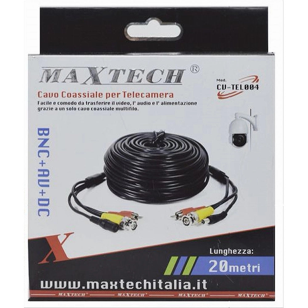 Trade Shop - Cavo Coassiale Per Telecamera Audio Video Alimentazione Bnc+av+dc 20mt Cv-tel004 -