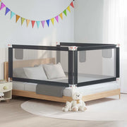 Sponda Letto Sicurezza Bambini Grigio Scuro 180x25 cm Tessuto 10231
