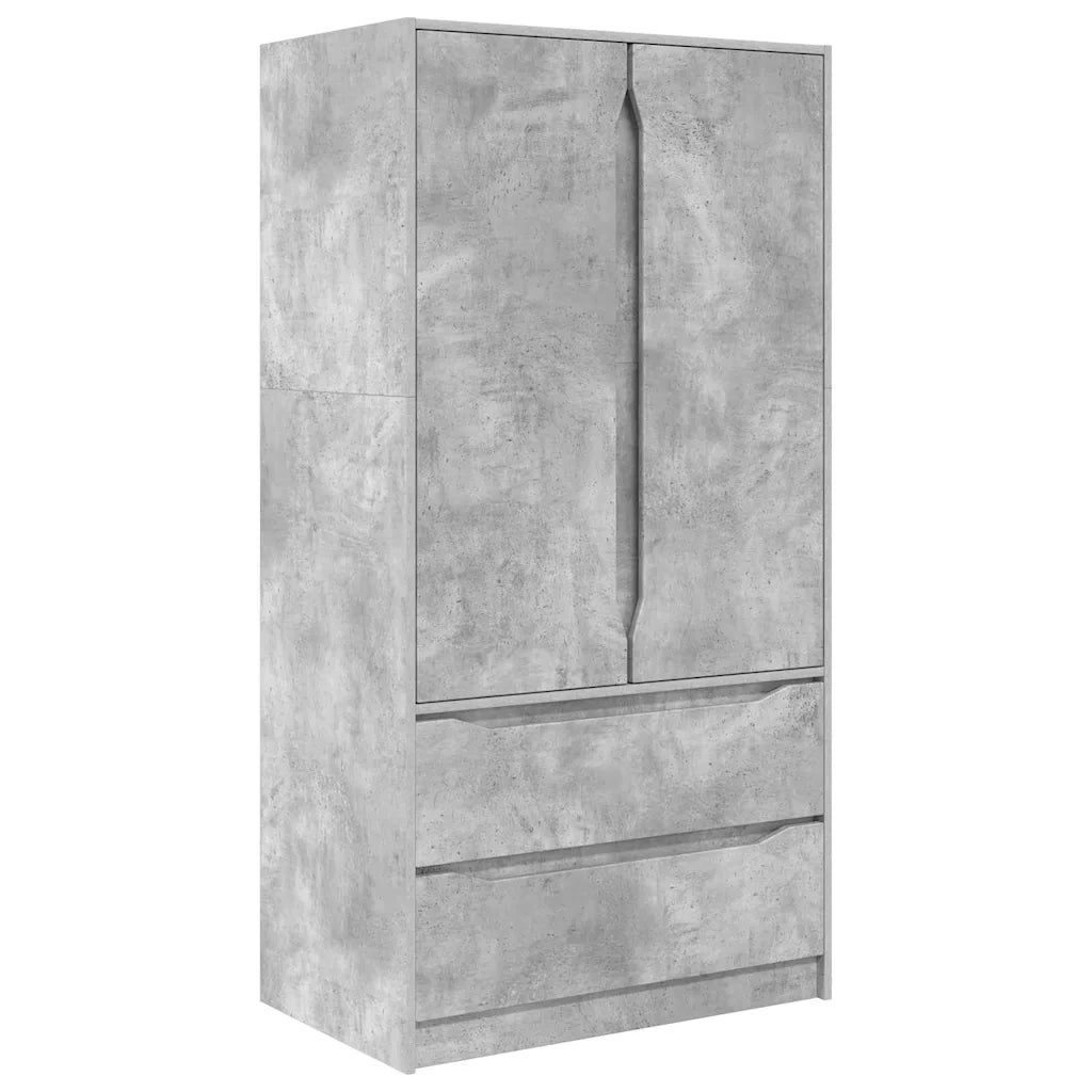 Guardaroba con cassetto Grigio Cemento 79,5 x 49 x 156 cm 3406248