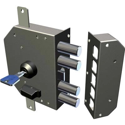 SERRATURA LEGNO APPLICARE 3250 K55/34 CR  C.EUROPEO M4 TRIPL+SCR E.MM 60 SX
