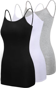 Tankini per donne, 3 pezzi, cinture regolabili, top con cinture a spaghetto