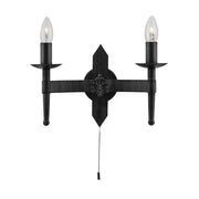 Applique Industrial-Nordico Cartwheel Ii Ferro Nero 2 Luci E14