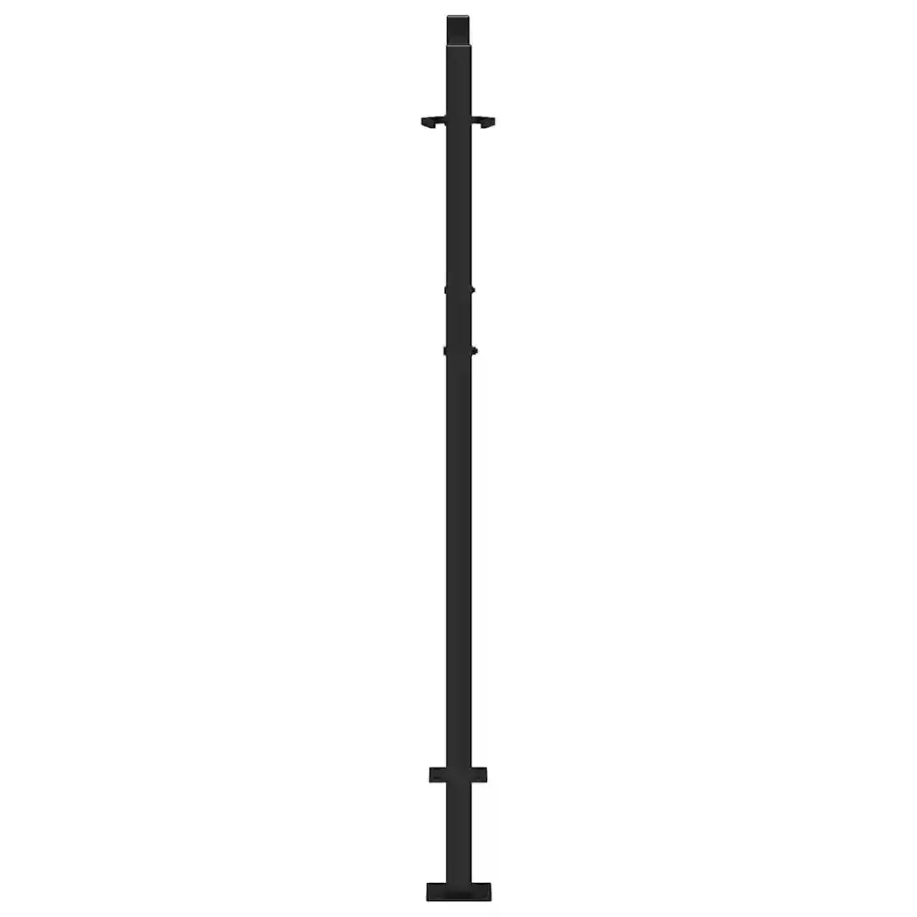 Cancello da giardino nero 100x125 cm in acciaio design leggero 4100950