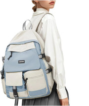 Borsa da Scuola per Adolescenti, 14 Pollici Borsa da Laptop, Borsa da Scuola per Ragazzi e Ragazze, Borsa da Scuola per Uomo e Donna, Borsa da Scuola per Viaggio, Borsa da Scuola per la Scuola, Borsa da Scuola Impermeabile, Blu Chiaro