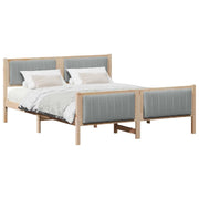 Letto matrimoniale | Letto per adulti | Struttura del Letto Marrone e grigio chiaro 150 x 200 cm