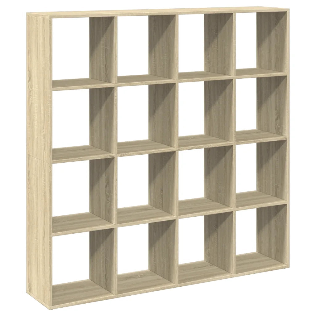 Libreria-Scaffale per Libri-Mobile di Stoccaggio Rovere Sonoma 137,5x29x137,5 cm in Legno Multistrato