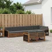 Set di divani da esterno 8 pz Naturale e Antracite 3383505