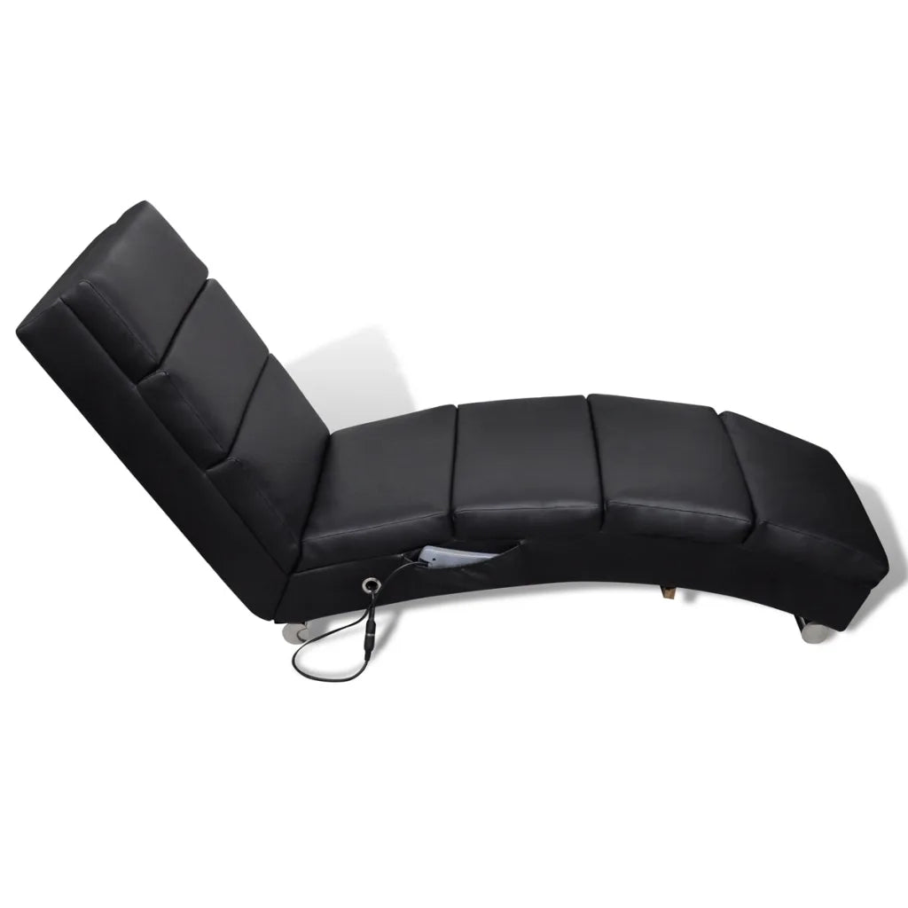 Lettino Massaggiante Nero in Similpelle cod mxl 32170