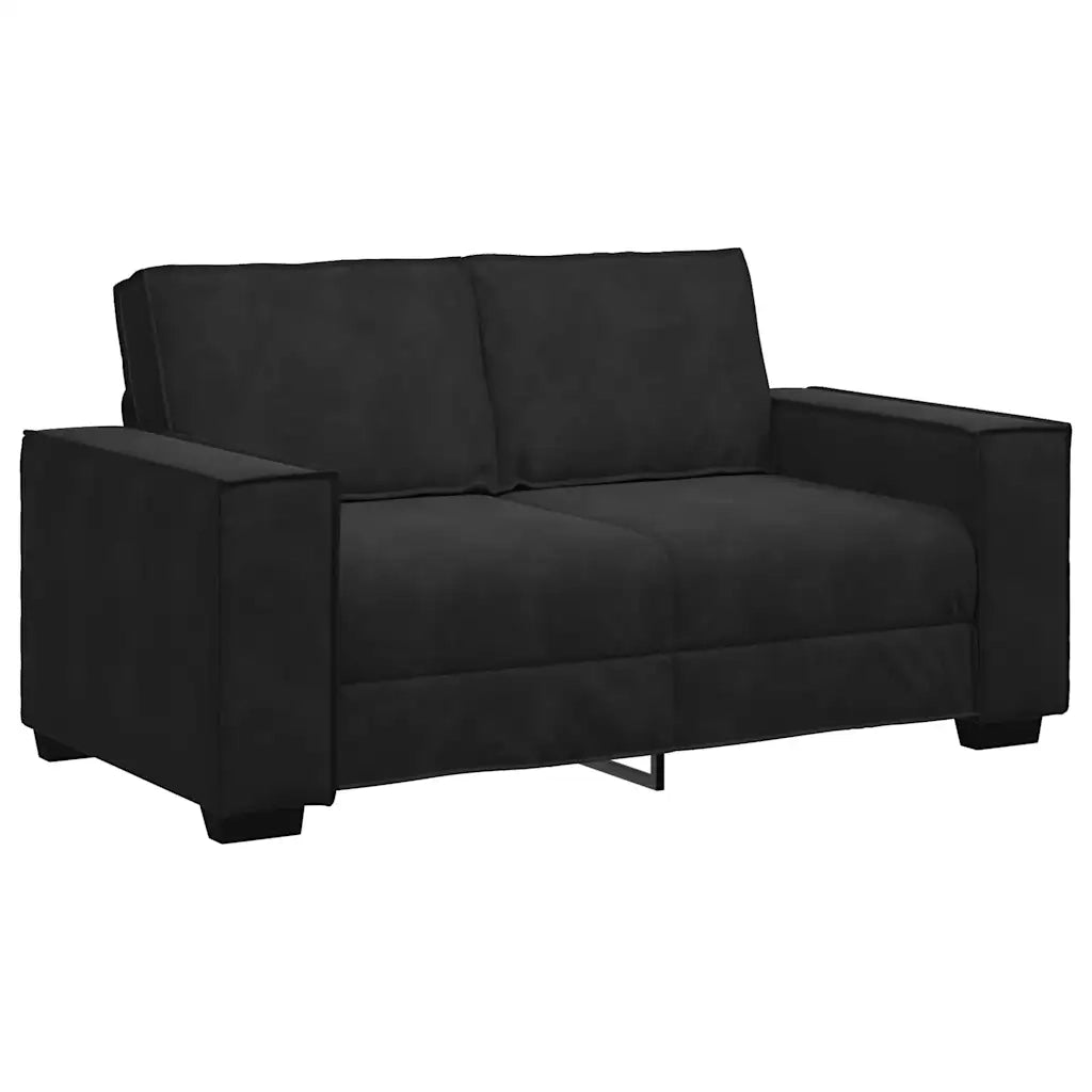 Divano a 2 Posti Nero 160x78x84 cm in Velluto 4105015