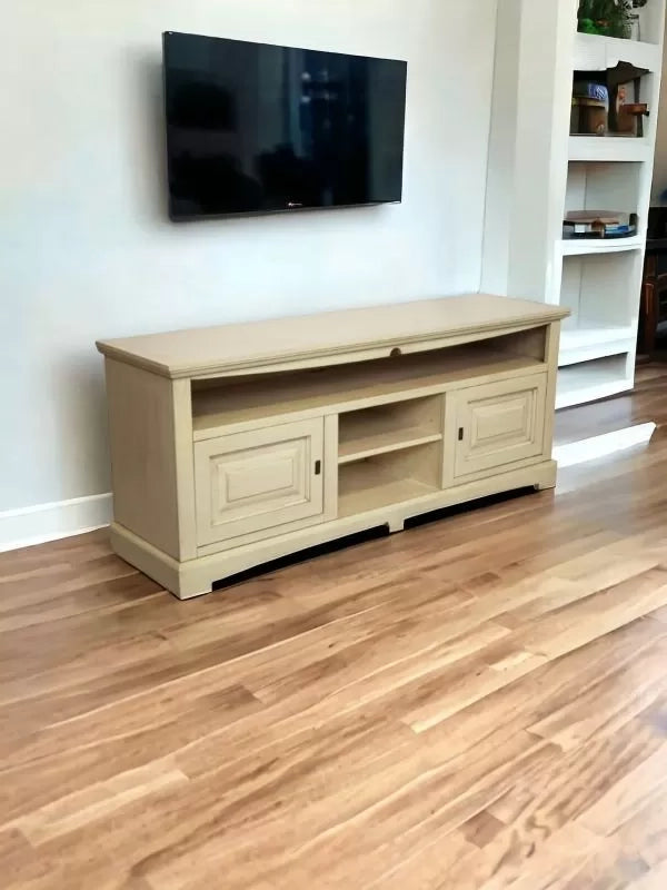 Mobile porta tv goccia legno shabby avorio anticato 170x46x69 - Mobili 2G