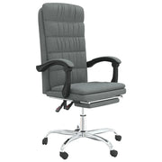 Poltrona | Sedia Relax da Ufficio Reclinabile Grigio Scuro in Tessuto
