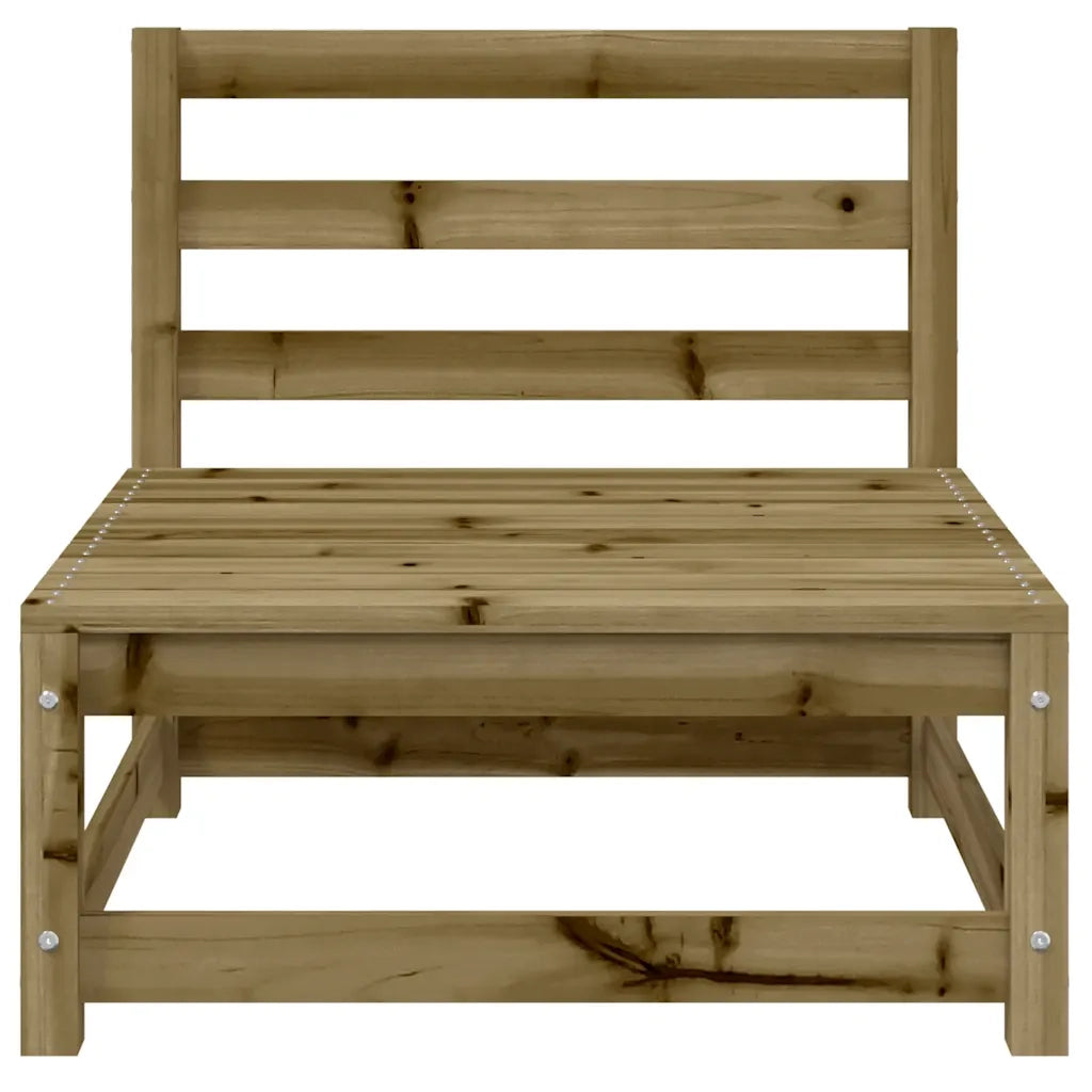 Divano Giardino con Poggiapiedi-Sofa da giardino 2 Sedute Legno Impregnato Pino