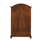 Armadio arte povera 2 porte gendarme in legno tinta noce 125x60x200 (245) - Mobili 2G