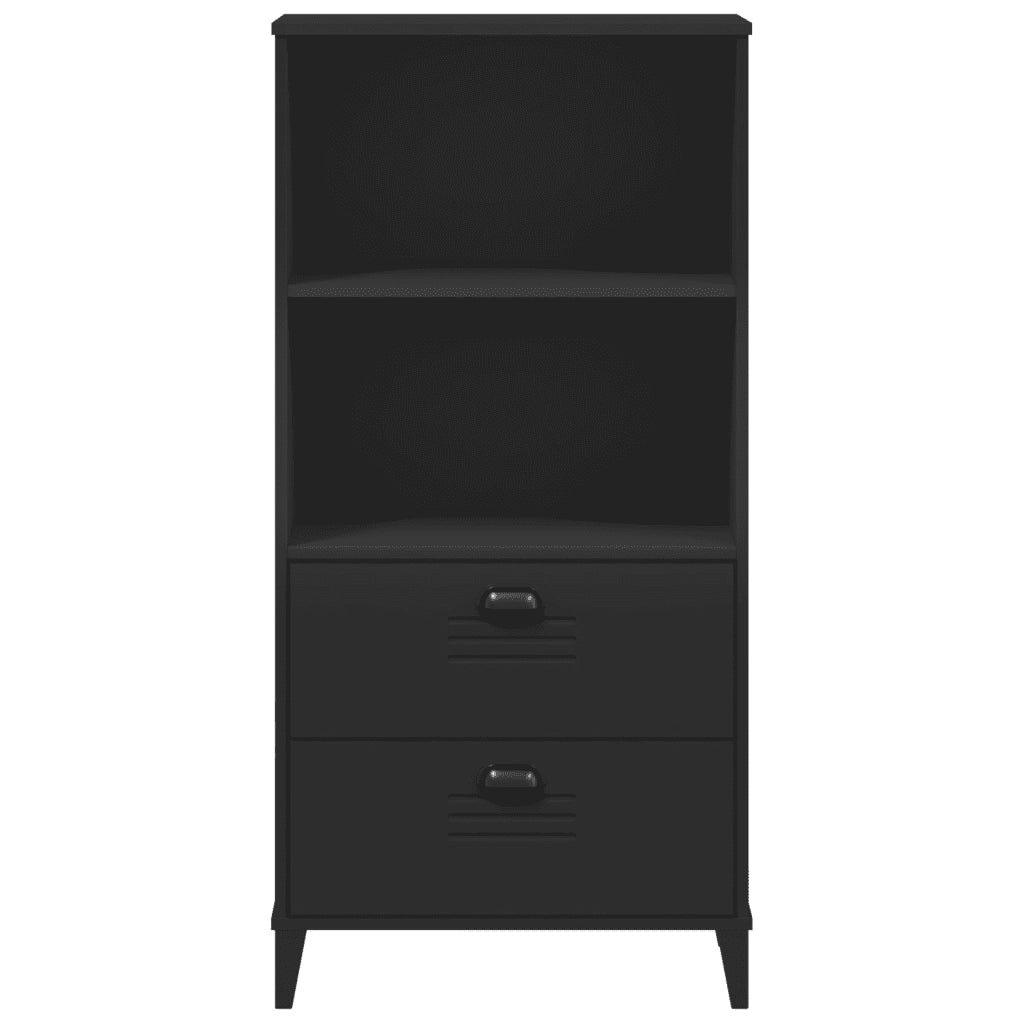 Libreria VIKEN Nera 60x35x123 cm in Legno Multistrato 374948