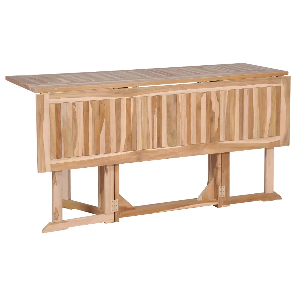 Set da Pranzo da Giardino 7 pz Pieghevole in Massello di Teak