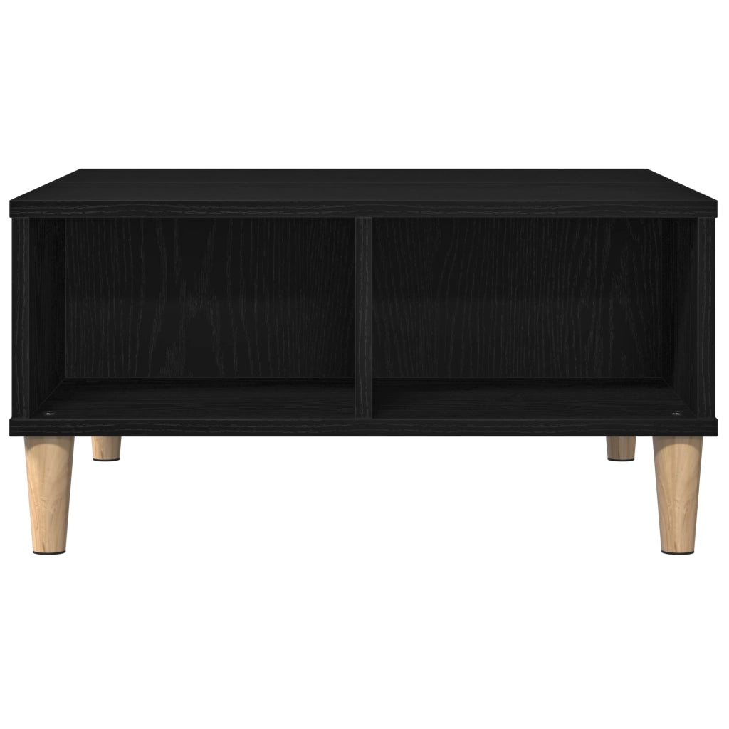 Tavolino da caffÃ¨ nero in rovere 60x60x30 cm in legno composito