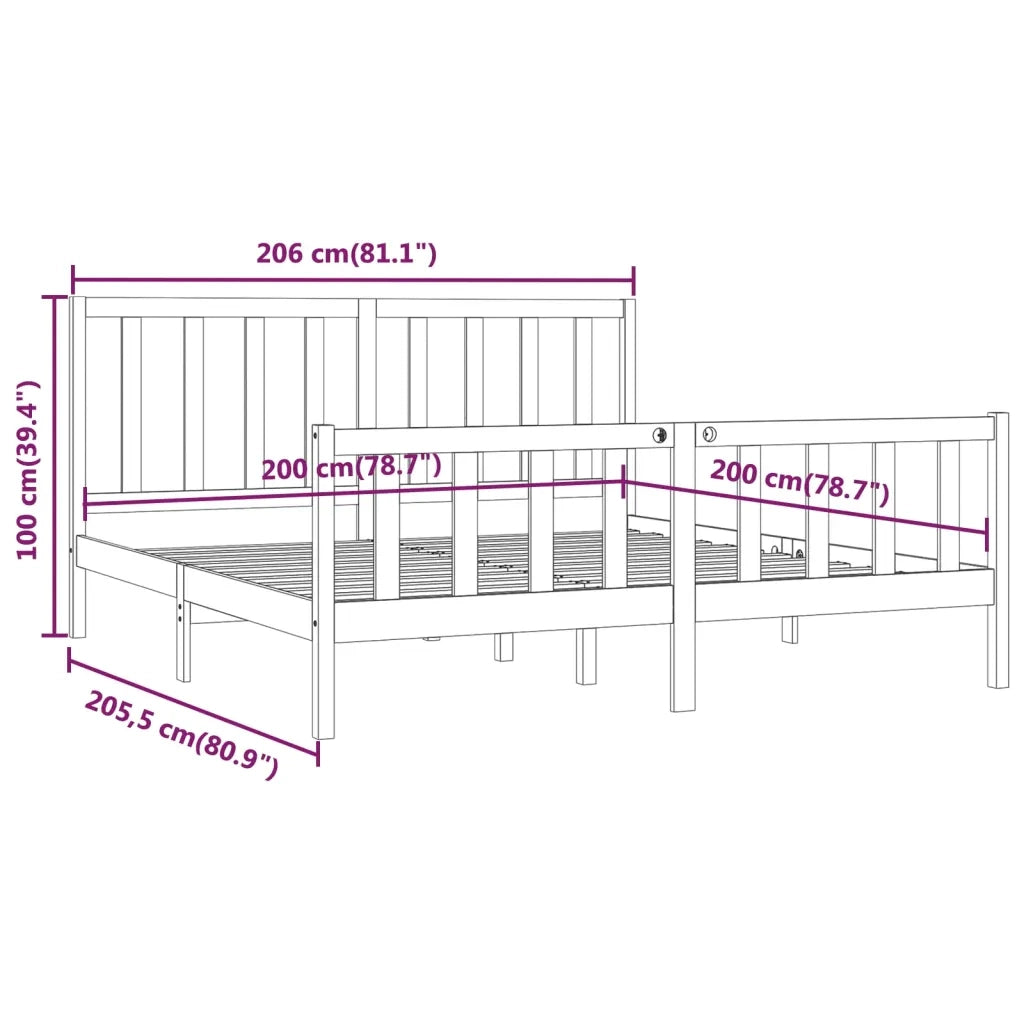 Giroletto Grigio in Legno Massello 200x200 cm
