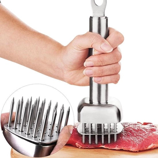 Vermalsettaglio per carne in acciaio inossidabile per bistecca pollo carne di maiale - affettatrice per carne a punta - utensile da cucina resistente all'acqua calda del lavastoviglie