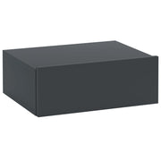 Comodino Sospeso Moderno 40x30x15 cm con Cassetto in Legno Nero
