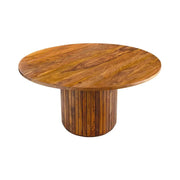 Tavolo da pranzo YONA rotondo 140 cm – Tavolo rustico in legno massello di sheesham