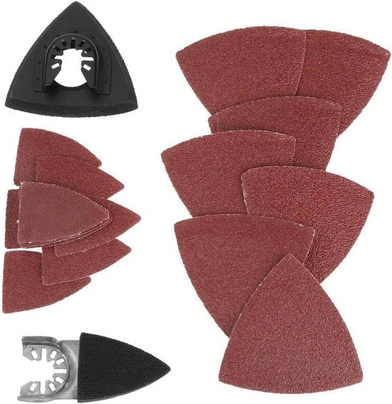 Set di Peli Angolari a Tre Angoli - 82 Pezzi Strumenti di Pulizia Multifunzionali per Scuotere, Lisciare e Rimuovere Ruggine - Set di Carta Vetrata a Tre Angoli