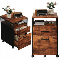 Armadio su ruote per l'archiviazione di documenti con cassetti chiudibili a chiave loft