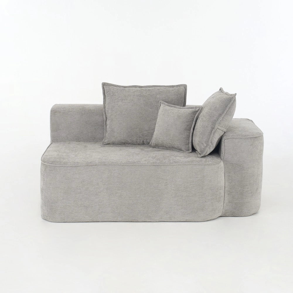 Divano 2 posti ¨C Minimal ¨C grigio tessuto morbido con cuscini